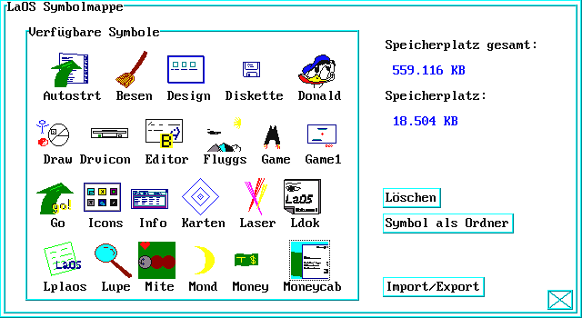 Bild 3: Die Symbolmappe zeigt alle verfügbaren Symbole an.